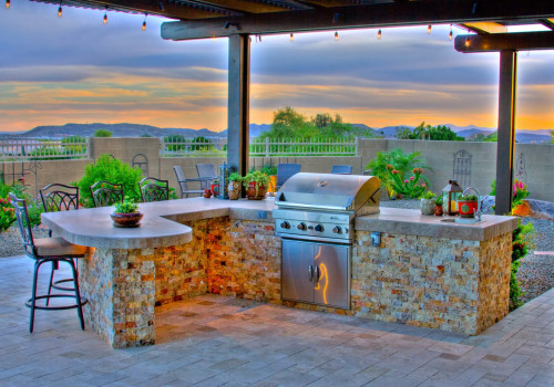 Designing Outdoor Kitchens with Granite, Stone, and Shelter in Mind